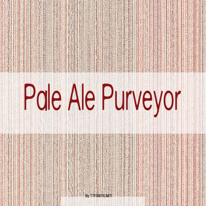 Pale Ale Purveyor example